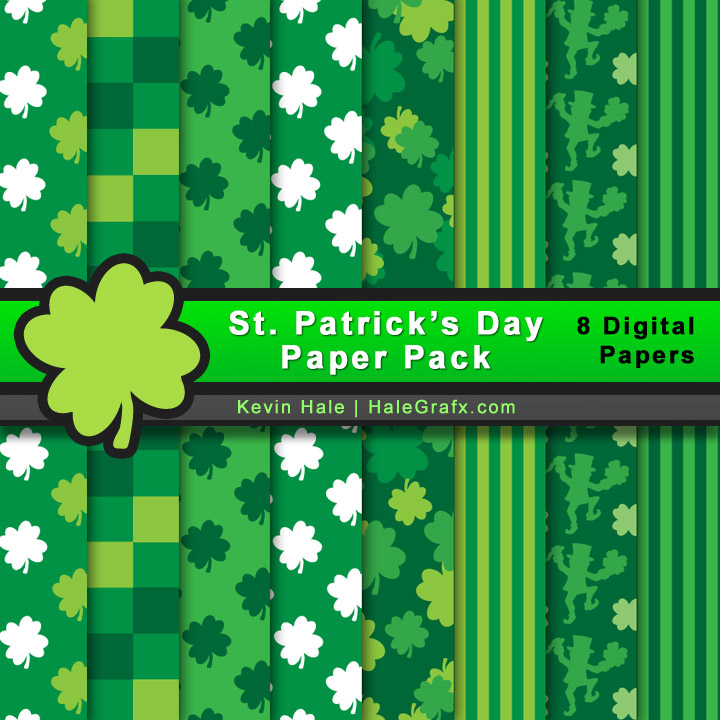FREE St. Patrick's Day Digital Paper Pack FREE St. Patrick's Day Digital Paper Pack