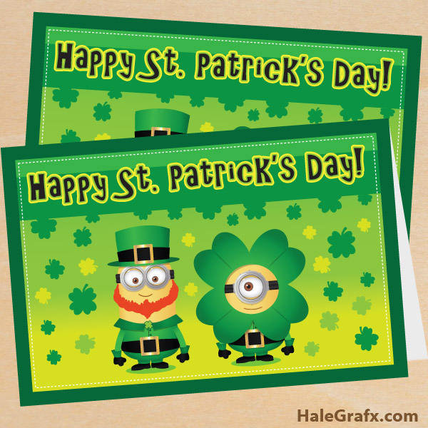 FREE Printable Despicable Me St. Patrick's Day Minion Card FREE Printable Despicable Me St. Patrick's Day Minion Card