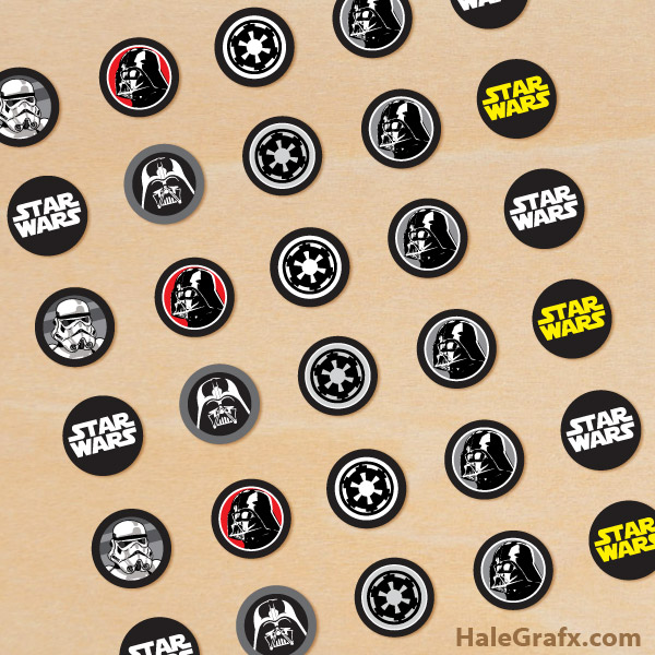 FREE Printable Star Wars Empire Hershey’s Kisses Stickers FREE Printable Star Wars Empire Hershey’s Kisses Stickers