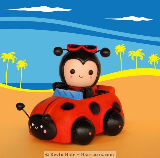 Color Blanks Ladybug figure at the beach! Color Blanks Ladybug figure at the beach!