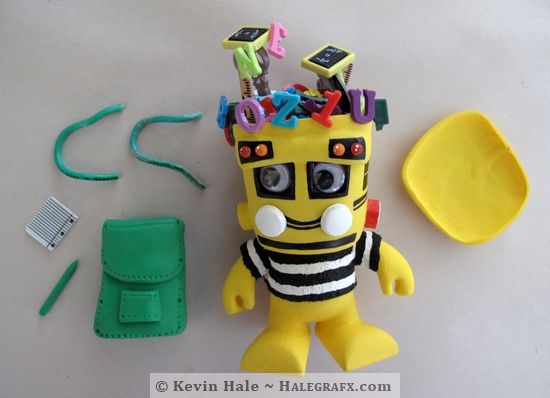 Step 8: Make a backpack for the Color Blanks figure Step 8: Make a backpack for the Color Blanks figure