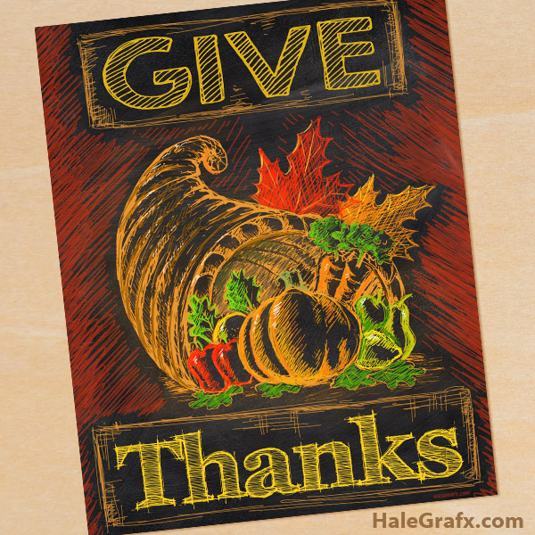 FREE Printable Thanksgiving Chalkboard Art FREE Printable Thanksgiving Chalkboard Art
