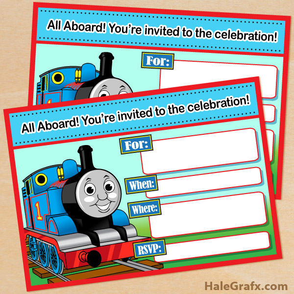FREE Printable Thomas the Tank Engine Birthday Invitation FREE Printable Thomas the Tank Engine Birthday Invitation