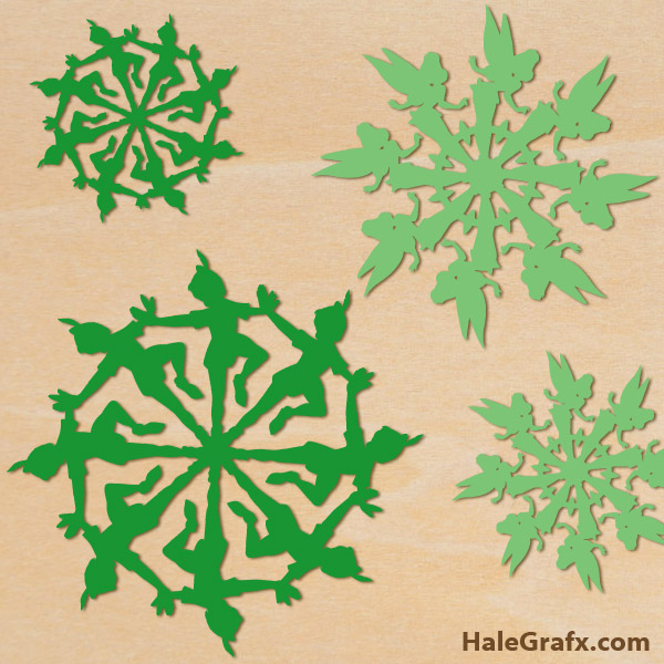 FREE Christmas Peter pan and Tinkerbell Snowflake SVG Pack FREE Christmas Peter pan and Tinkerbell Snowflake SVG Pack