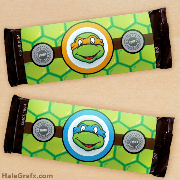 FREE Printable Retro Ninja Turtle Candy Bar Wrappers FREE Printable Retro Ninja Turtle Candy Bar Wrappers
