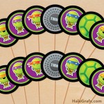 FREE Printable TMNT Ninja Turtle Cupcake Toppers