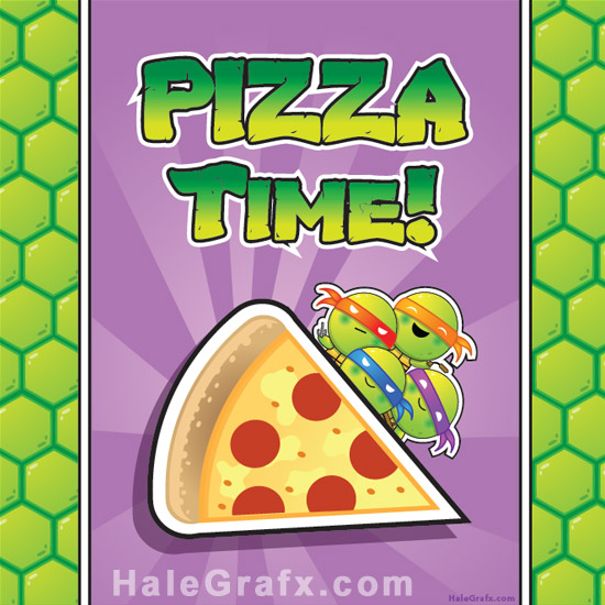 TMNT - Teenage Mutant Ninja Turtle Pizza Box Printable TMNT - Teenage Mutant Ninja Turtle Pizza Box Printable
