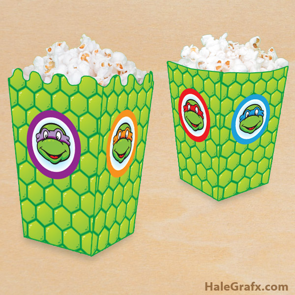 FREE Printable Ninja Turtle Popcorn Box FREE Printable Ninja Turtle Popcorn Box
