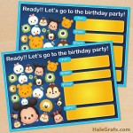 FREE Printable Cute Disney Tsum Tsum Birthday Invitation FREE Printable Cute Disney Tsum Tsum Birthday Invitation