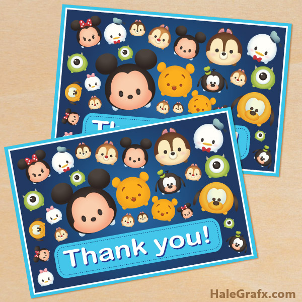 FREE Printable Tsum Tsum Thank You Card FREE Printable Tsum Tsum Thank You Card