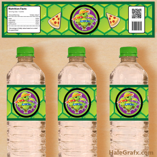 Free Printable TMNT - Teenage Mutant Ninja Turtle Water Bottle Labels Free Printable TMNT - Teenage Mutant Ninja Turtle Water Bottle Labels