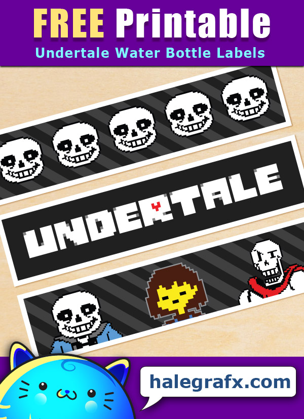 Free Printable Undertale Themed Water Bottle Labels Free Printable Undertale Themed Water Bottle Labels