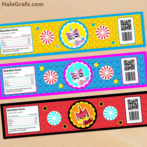 FREE Printable LEGO Movie Unikitty Water Bottle Labels FREE Printable LEGO Movie Unikitty Water Bottle Labels