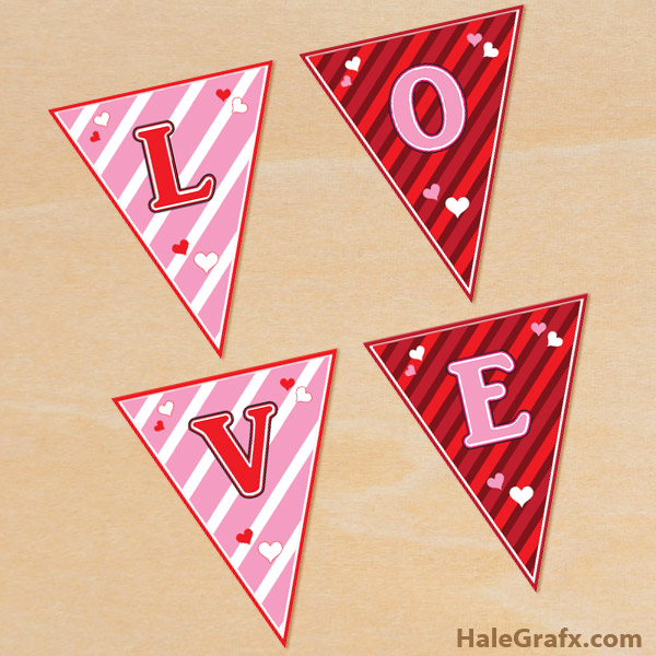 FREE Printable Valentine's Day Alphabet Banner Pack FREE Printable Valentine's Day Alphabet Banner Pack