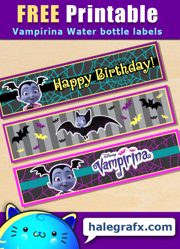 Free Printable Vampirina Water Bottle Labels Free Printable Vampirina Water Bottle Labels