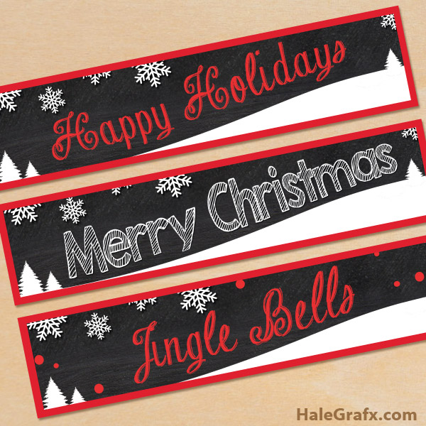 Free Printable Chalk Christmas Water Bottle Labels Free Printable Chalk Christmas Water Bottle Labels
