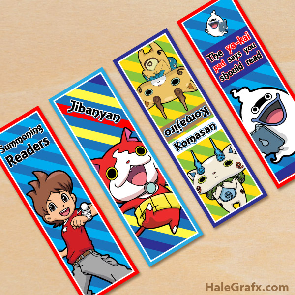 FREE Printable Yo-Kai Watch Bookmarks FREE Printable Yo-Kai Watch Bookmarks