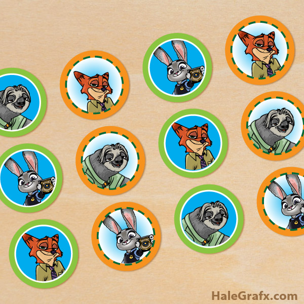 FREE Printable Zootopia Cupcake Toppers FREE Printable Zootopia Cupcake Toppers
