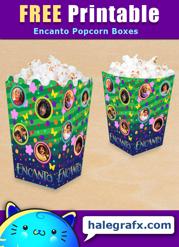 FREE Printable Encanto Popcorn Box FREE Printable Encanto Popcorn Box