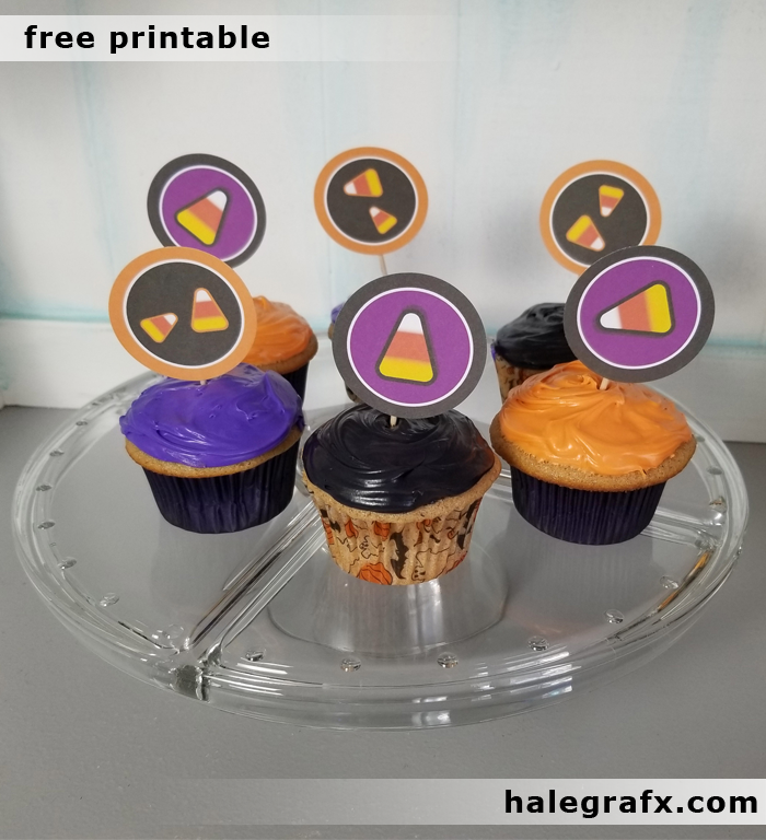 FREE Printable Halloween Candy Corn Cupcake Toppers FREE Printable Halloween Candy Corn Cupcake Toppers