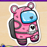 FREE Printable Fortnite Cuddle Team Leader Among Us Sticker