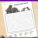 FREE Printable Dinosaur Word Search FREE Printable Dinosaur Word Search