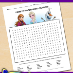 FREE Printable Disney Frozen Word Search FREE Printable Disney Frozen Word Search