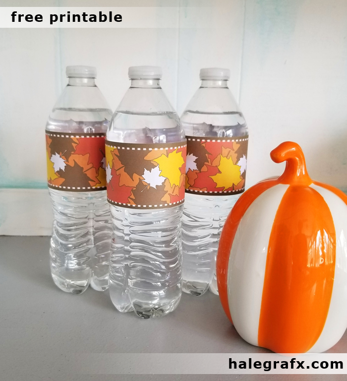 FREE Printable Autumn Water Bottle Labels FREE Printable Autumn Water Bottle Labels