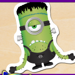 FREE Printable Halloween Frankenstein Minion Sticker
