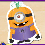 FREE Printable Halloween Jack-O’-Lantern Minion Sticker