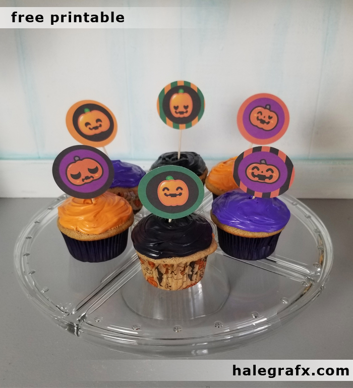 FREE Printable Halloween Pumpkin Cupcake Toppers FREE Printable Halloween Pumpkin Cupcake Toppers