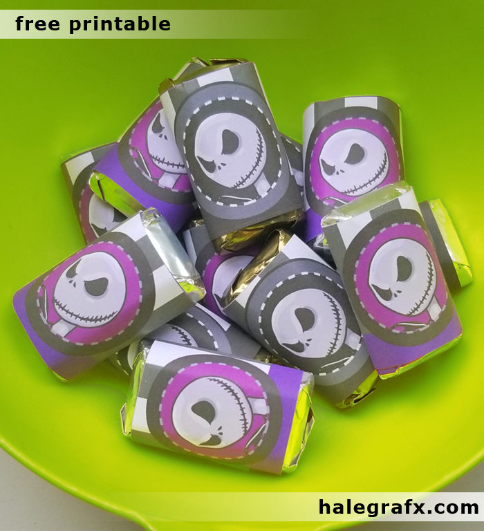 FREE Printable Nightmare Before Christmas Mini Candy Bar Wrappers FREE Printable Nightmare Before Christmas Mini Candy Bar Wrappers
