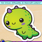 FREE Printable Kawaii Carnotaurus Dinosaur Sticker FREE Printable Kawaii Carnotaurus Dinosaur Sticker