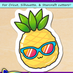 FREE Printable Kawaii Summer Pineapple Sticker