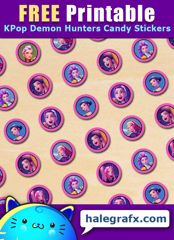 FREE Printable KPop Demon Hunter Hershey's Kisses Stickers FREE Printable KPop Demon Hunter Hershey's Kisses Stickers