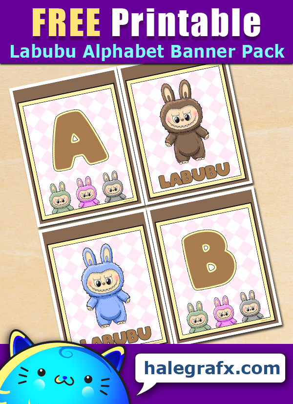 FREE Printable Labubu Alphabet Banner Pack FREE Printable Labubu Alphabet Banner Pack