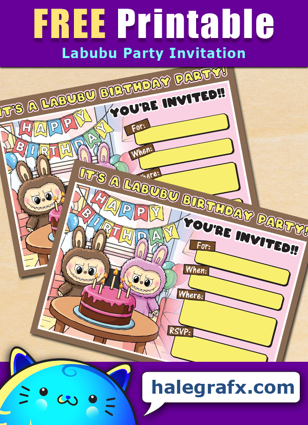 FREE Printable Labubu Birthday Party Invitation FREE Printable Labubu Birthday Party Invitation