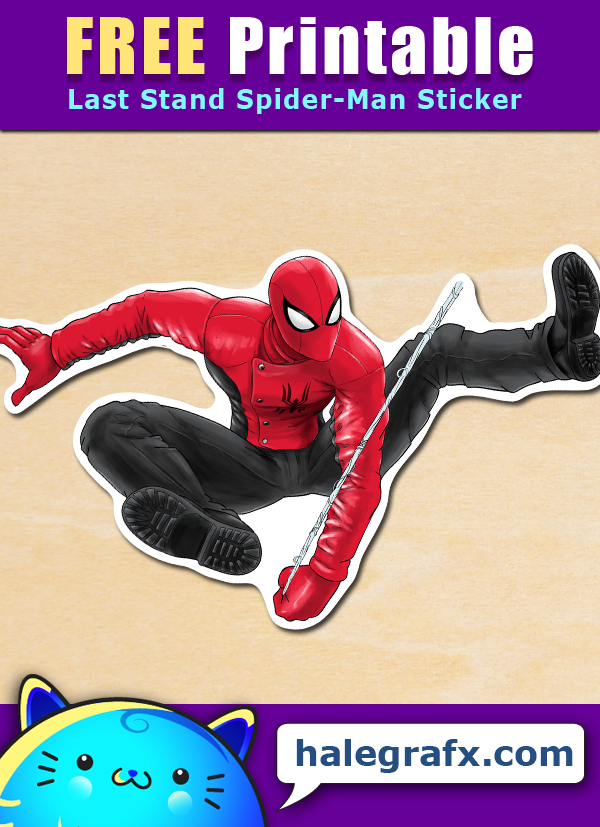 FREE Printable Last Stand Spider-Man Sticker FREE Printable Last Stand Spider-Man Sticker