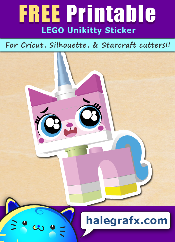 FREE Printable LEGO Unikitty Sticker FREE Printable LEGO Unikitty Sticker