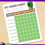 Free Printable Minecraft Creeper Chore Chart Free Printable Minecraft Creeper Chore Chart