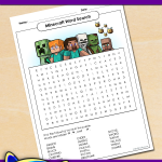 FREE Printable Minecraft Word Search