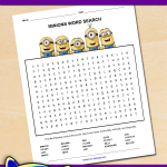 FREE Printable Minions Word Search FREE Printable Minions Word Search