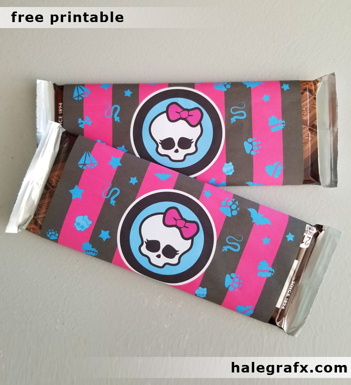 FREE Printable Monster High Candy Bar Wrappers FREE Printable Monster High Candy Bar Wrappers