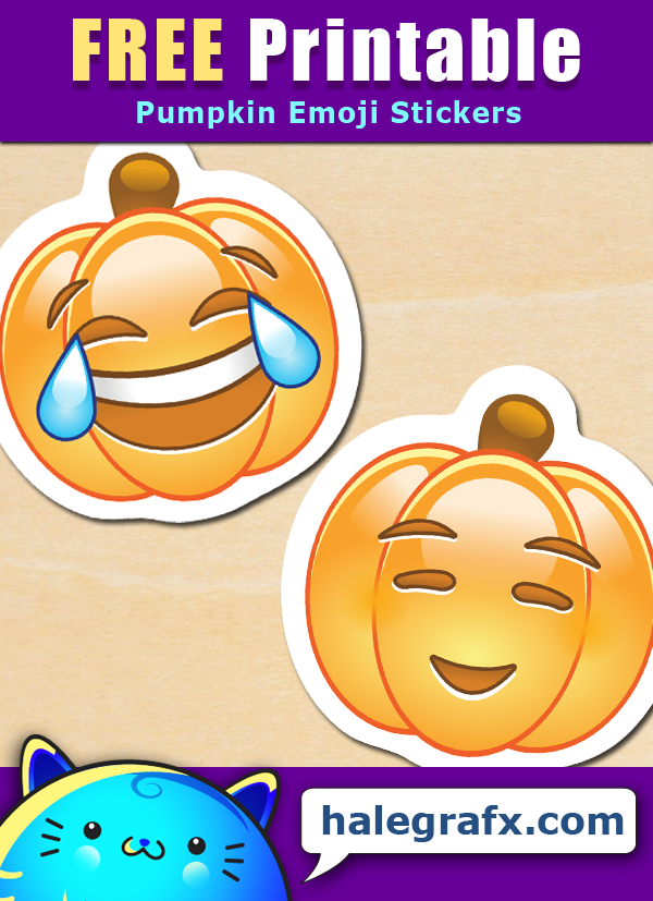 FREE Printable Pumpkin Emoji Stickers FREE Printable Pumpkin Emoji Stickers