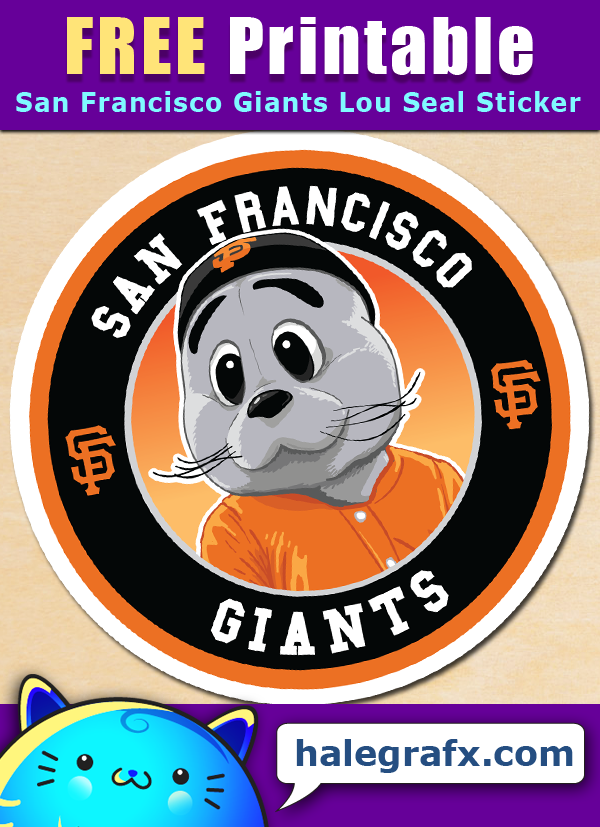 FREE Printable San Francisco Giants Lou Seal Sticker FREE Printable San Francisco Giants Lou Seal Sticker