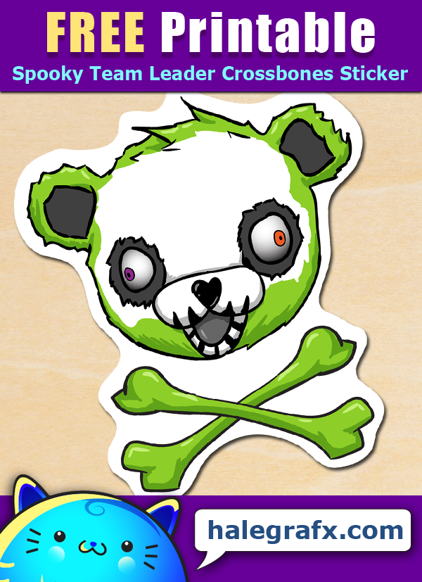 FREE Printable Fortnite Spooky Team Leader Crossbones Sticker FREE Printable Fortnite Spooky Team Leader Crossbones Sticker