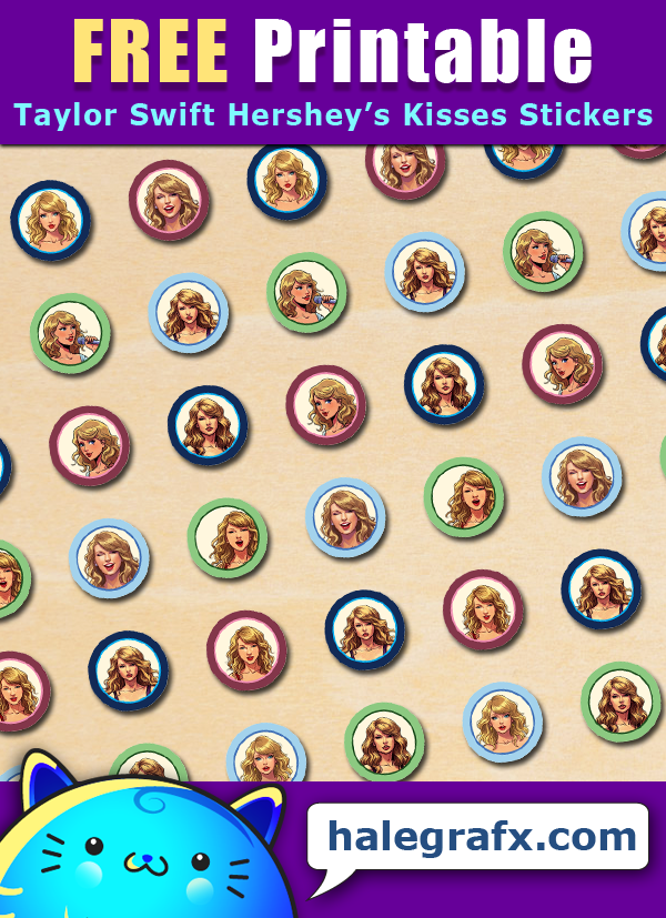FREE Printable Taylor Swift Hershey's Kisses Stickers FREE Printable Taylor Swift Hershey's Kisses Stickers