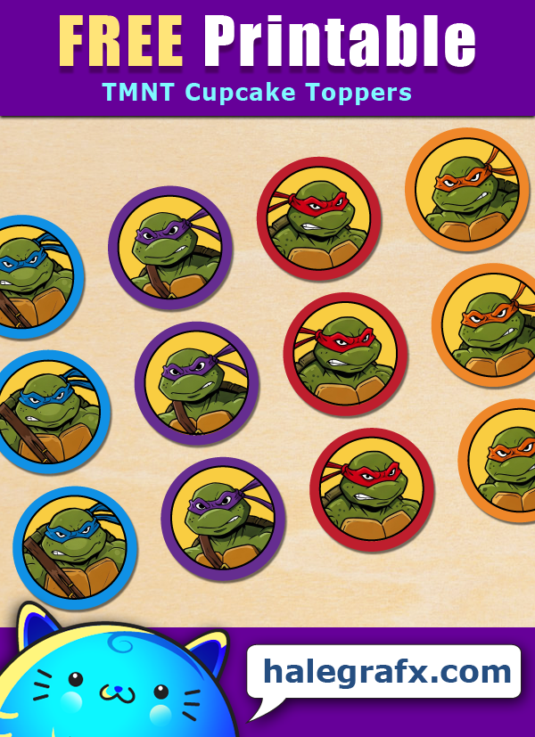 Free Printable Ninja Turtles Cupcake Toppers Free Printable Ninja Turtles Cupcake Toppers