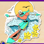 FREE Printable Undertale Summer Papyrus Sticker