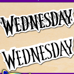 FREE Printable Wednesday Logo Stickers